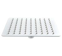 IMEX - Rociador Ducha Efecto Lluvia 20x20cm Blanco Mate | Rociador Cuadrado Extraplano y Antical para Columna de Ducha | Fabricado de Acero Inoxidable S.304 | Recambio Original IMEX
