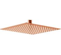 IMEX - Rociador Ducha Efecto Lluvia 20x20cm Oro Rosa Cepillado | Rociador Cuadrado Extraplano y Antical para Columna de Ducha | Fabricado de Acero Inoxidable S.304 | Recambio Original IMEX