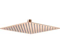 IMEX - Rociador Ducha Efecto Lluvia 25x25cm Oro Rosa Brillo | Rociador Cuadrado Extraplano y Antical para Columna de Ducha | Fabricado de Acero Inoxidable S.304 | Recambio Original IMEX