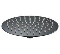 IMEX - Rociador Ducha Efecto Lluvia Ø30cm Negro Mate | Rociador Redondo Extraplano y Antical para Columna de Ducha | Fabricado de Acero Inoxidable S.304 | Recambio Original IMEX