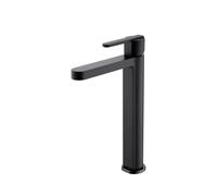 IMEX ROMA BDR001-3NG grifo monomando con caño alto para lavabo hecho de latón con acabado negro mate roma - Negro / Latón / Imex