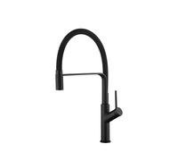 IMEX Sena GCE022/NG grifo de cocina monomando de caño flexible con acabado de latón negro sena - Negro / Latón / Imex