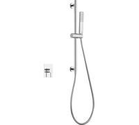IMEX Set Empotrado Monomando Toscana SMT064 Grifería Ducha 1 Vía con Barra Deslizable Set de Ducha Completo con Box Registro