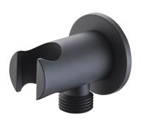 IMEX - Soporte Alcachofa Ducha Pared Negro Mate | Accesorio Ducha Shower Head Holder | Recambio Original Producto IMEX | Resistente a Humedad y Corrosión