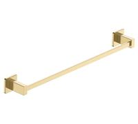IMEX - Toallero Dorado para Baño sin Taladro 40cm | Toallero Adhesivo para Pared, Lavabo o Mueble de Baño Oro | Resistente a Humedad y Corrosión | Doble Sistema de Fijacción (Atornillado o Pegado)