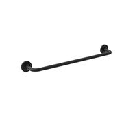 IMEX - Toallero Negro para Baño sin Taladro 40cm | Toallero Adhesivo para Pared, Lavabo o Mueble de Baño | Resistente a Humedad y Corrosión | Doble Sistema de Fijación (Atornillado o Pegado)