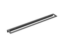 IMEX - Toallero Negro para Baño sin Taladro 40cm | Toallero Adhesivo para Pared, Lavabo o Mueble de Baño | Resistente a Humedad y Corrosión | Doble Sistema de Fijación (Atornillado o Pegado)