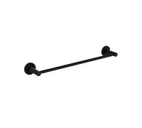 IMEX - Toallero Negro para Baño sin Taladro 50cm | Toallero Adhesivo para Pared, Lavabo o Mueble de Baño | Resistente a Humedad y Corrosión | Doble Sistema de Fijación (Atornillado o Pegado)