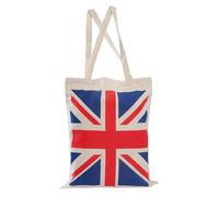 IMFAA Bolsas de compras reutilizables de lona, paquete de 10, 100% algodón, ideales para imprimir y bordar en varios colores, forro de algodón, lavable a máquina, unisex-adultos, union jack, Large