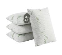 IMFAA Protector de almohada de bambú, protectores de almohada de microfibra suaves y cómodos, fundas de almohada transpirables y antialérgicas (4 fundas de bambú, con cremallera)