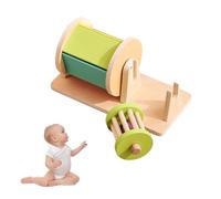 imFreienawn Drum para bebés para bebés de Madera de Madera de de para estimula Habilidades visuales, auditivas y táctiles, promueve un Regalo de coordinación de Motor Fino para 0-6 mese