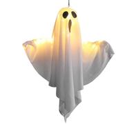 imFreienawn Fantasma colgante de 16 x 20 pulgadas, decoración de fantasma colgante espeluznante con brazo flexible, decoración de luz LED impermeable, 3 modos de decoración para Halloween, casa