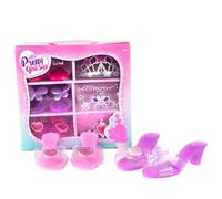 imFreienawn Princess Dress Up Shoes Fashion Fashion Princess Dress Accesorios de Coronas, Collares y aretes Lindos Tacones para niños pequeños Colección de Juego para niñas Pincesas Princesas