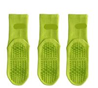 IMGASDCSD Calcetines Antideslizantes, para Pilates, Barra, 3 Pairs Women's Cotton Solid Mid Calf Yoga Socks Sports Fitness Sizes 36-42 Multicolor(Style8)