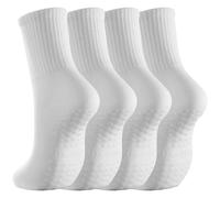 IMGASDCSD Calcetines Antideslizantes, para Pilates, Barra, Non-Slip Yoga Socks For Women Pack of 2 Multicolor(2pairs-White)