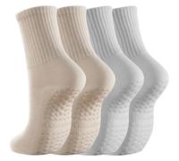 IMGASDCSD Calcetines Antideslizantes, para Pilates, Barra, Non-Slip Yoga Socks For Women Pack of 2 Multicolor(2pairs-Mix Colours 5)