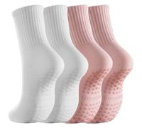 IMGASDCSD Calcetines Antideslizantes, para Pilates, Barra, Non-Slip Yoga Socks For Women Pack of 2 Multicolor(2pairs-Mix Colours 3)