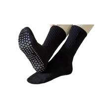 IMGASDCSD Calcetines Antideslizantes, para Pilates, Barra, Women Cotton Knee-High Yoga Socks Silicone Grip Toe Separation Multicolor(Black)