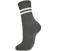 IMGASDCSD Calcetines Antideslizantes, para Pilates, Barra, Yoga Pilates Barre Grip Socks For Women Multicolor Pack of 8(1 Pair-Grey)