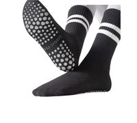 IMGASDCSD Calcetines Antideslizantes, para Pilates, Barra, Yoga Socks For Women Cotton Multicolor Multiple Pairs(Black,10Pairs)