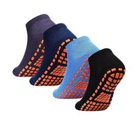IMGASDCSD Calcetines Antideslizantes, para Pilates, Barra, Yoga Socks Multicolor Sizes L/M Pack of 4 Pairs(Mix Color - a,L)