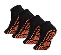 IMGASDCSD Calcetines Antideslizantes, para Pilates, Barra, Yoga Socks Multicolor Sizes L/M Pack of 4 Pairs(4 Pairs Black,M)