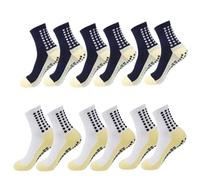 IMGASDCSD Calcetines Antideslizantes, para Pilates, Barra, Yoga Socks with Silicone Grip 1 Pair Or 6 Pairs For Men Women Size 38-45 Multicolor(Color-08)