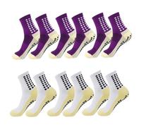 IMGASDCSD Calcetines Antideslizantes, para Pilates, Barra, Yoga Socks with Silicone Grip 1 Pair Or 6 Pairs For Men Women Size 38-45 Multicolor(Color-09)
