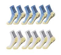 IMGASDCSD Calcetines Antideslizantes, para Pilates, Barra, Yoga Socks with Silicone Grip 1 Pair Or 6 Pairs For Men Women Size 38-45 Multicolor(Color-07)