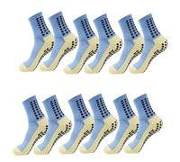 IMGASDCSD Calcetines Antideslizantes, para Pilates, Barra, Yoga Socks with Silicone Grip 1 Pair Or 6 Pairs For Men Women Size 38-45 Multicolor(Color-12)