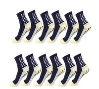 IMGASDCSD Calcetines Antideslizantes, para Pilates, Barra, Yoga Socks with Silicone Grip 1 Pair Or 6 Pairs For Men Women Size 38-45 Multicolor(Color-11)