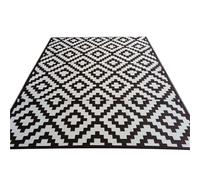 IMGASDCSD Esteras de Picnic, Mantas de Playa, Alfombras Reversibles, portátiles, Ligeras, for decoración de Patio, fáciles de Limpiar, for jardinería y Camping.(Black with White)