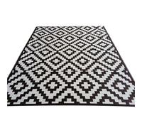 IMGASDCSD Esteras de Picnic, Mantas de Playa, Esterilla de Picnic Impermeable y portátil for Exteriores, Ideal for jardinería y Acampada.(Black with White)