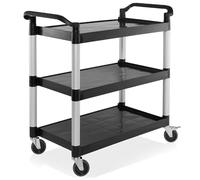 IMGASDCSD Food Truck, Food Truck multifunción Carrito utilitario de 3 Niveles con Ruedas bloqueables, Capacidad de 350 LB, plástico, Multicolor, Varios tamaños(Black,A)