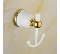 IMGASDCSD Ganchos autoadhesivos，Ganchos para abrigos， Copper Coat Robe Clothes Hook For Doors With Concealed Nail Installation Gold One Size