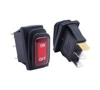 IMGASDCSD Interruptor de Circuito 2 Piezas de Interruptor de Palanca de Encendido/Apagado for automóvil, Impermeable, 12 V, Rojo, SPST, 3 Pines, 2 Posiciones, CA