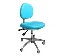 IMGASDCSD Taburete rodante, Taburete de SPA Ajustable, tabur Dentist Chair with Backrest PU Leather Multicolor Multiple Sizes(Light Blue,C)