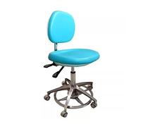 IMGASDCSD Taburete rodante, Taburete de SPA Ajustable, tabur Dentist Chair with Backrest PU Leather Multicolor Multiple Sizes(Light Blue,D)