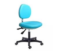 IMGASDCSD Taburete rodante, Taburete de SPA Ajustable, tabur Dentist Chair with Backrest PU Leather Multicolor Multiple Sizes(Light Blue,A)