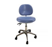 IMGASDCSD Taburete rodante, Taburete de SPA Ajustable, tabur Dentist Chair with Backrest PU Leather Multicolor Multiple Sizes(Lake Blue,B)