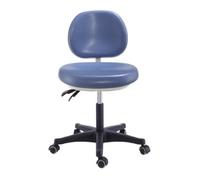 IMGASDCSD Taburete rodante, Taburete de SPA Ajustable, tabur Dentist Chair with Backrest PU Leather Multicolor Multiple Sizes(Lake Blue,A)
