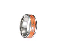 IMIKEYA 1 pieza Anillos Noctiluminiscentes de Electrocardiografía para Parejas Anillo Unisex Estiloso Naranja para Bodas y Joyería Elegante para Hombres y Mujeres