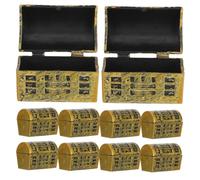 IMIKEYA 10 Mini Cofres de Tesoro Vintage de Plástico Dorado para Decoración de Fiestas y Hogar Diseño Delicado y Ambiente Artístico Único