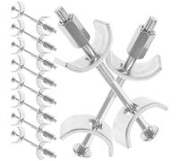 IMIKEYA 10 Piezas Conector de Encimera de Cocina Perno de Banco 100mm Acero Galvanizado Plata Conector de Junta de Encimera Media Luna para Muebles de Cocina