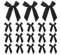 IMIKEYA 100 Lazos Pequeños Negros para Manualidades Mini Lazos de Tela Hechos a Mano Accesorios para Decoración de Pasteles y Eventos Adecuado para DIY Regalos y Adornos de Fiesta