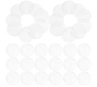 IMIKEYA 100 Piezas de Rodajas de Conchas Artesanales Transparentes de 60mm Doble Agujero, Cuentas Planas para Colgantes y Decoración de Cortinas, Ideales para Manualidades y Campanas