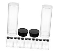 IMIKEYA 100piezas Organización y Limpieza Estuche Transparente Para Cepillos De Dientes Unidades Con Tapa y Cabezal De Repuesto