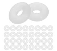 IMIKEYA 100piezas Unidades de Cuentas Espaciadoras de Silicona Antideslizantes para Pulseras y Collares Anillos de Goma Posicionadores de Joyería Topes Ajustables para Manualidades White