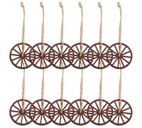 IMIKEYA 12 Piezas Ruedas De Madera Decorativas Decoración Con Ruedas De Carreta De Madera Estilo Vintage Occidental Para Pared En Salón Dormitorio Bar Y Granja