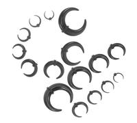 IMIKEYA 16 Piezas Anillo Acrílico Tabique Nasal Negro Kit de Dilatación Nasal Anillos de Herradura Forma de C Juntas Tóricas Varios